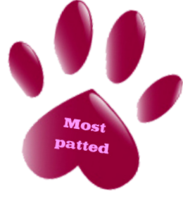a pink most  patted paw print 